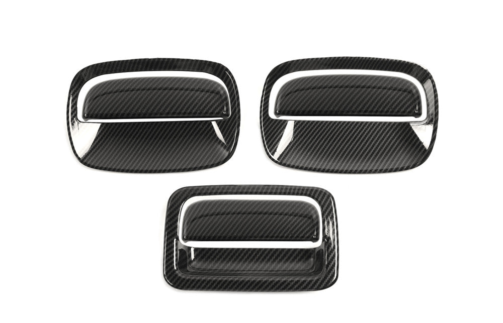 6¡ÁCarbon Fiber ABS Side  Rear Tailgate Handle Bowl Cover for Suzuki for Jimny 2019+