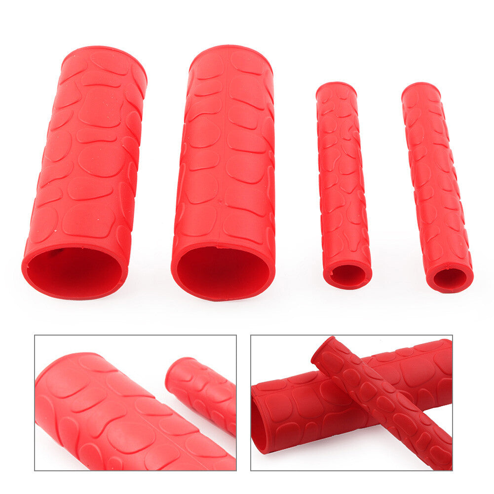 2x Hand Grips Dirt Bike Soft TRP Handle Bar Handbrake Cover red Fit Motorcycle