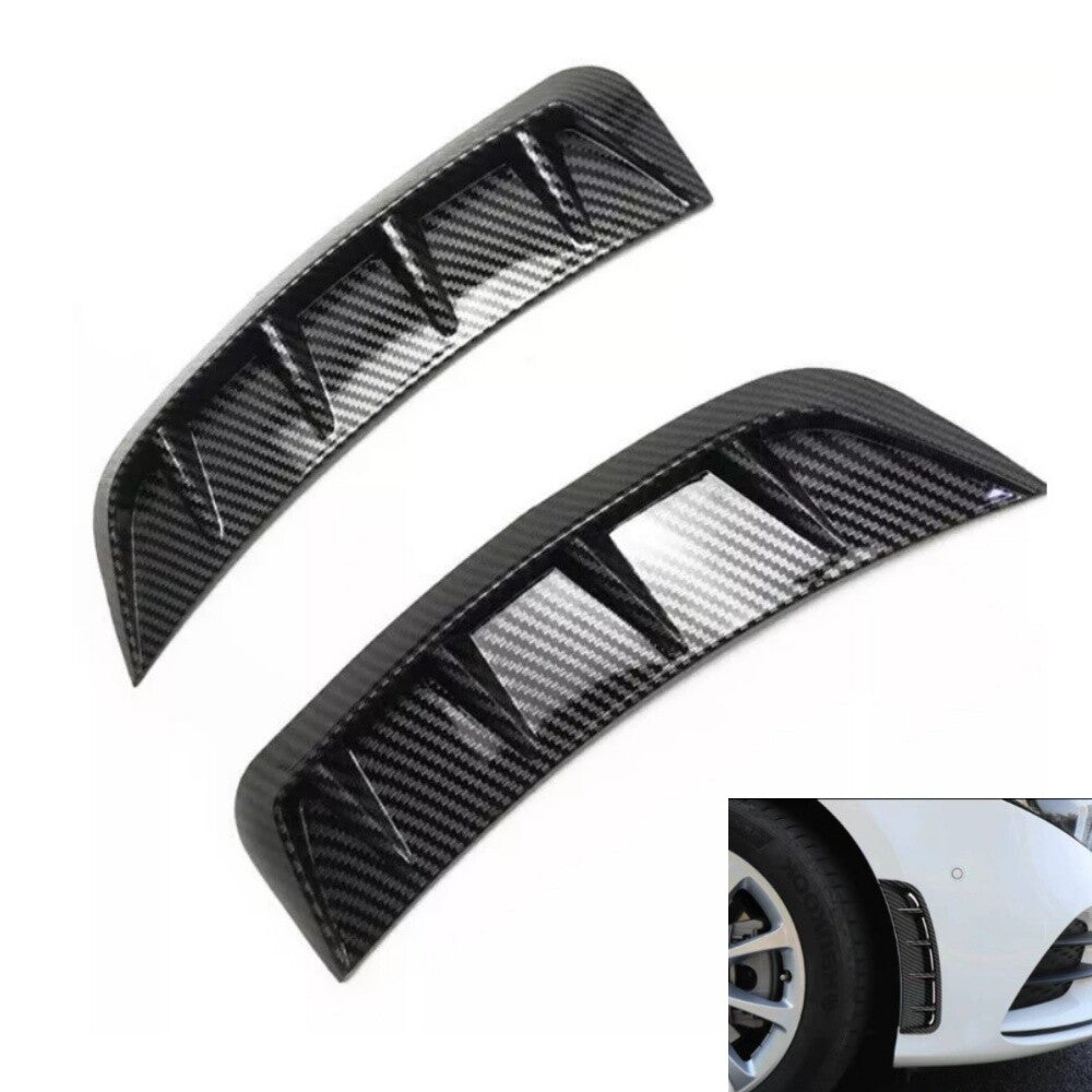 1Pair Universal Car Carbon Fiber Side Door Fender Vent Air Wing Cover Sticker
