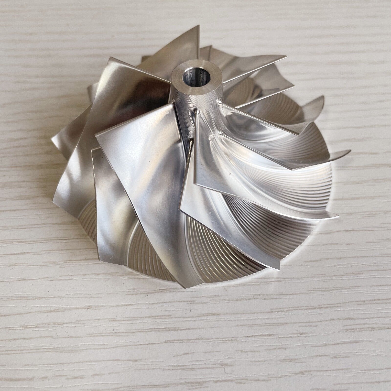 K27 57.64/83.60 mm 6+6 blade turbine milling/aluminum 2618/billet compressor wheel