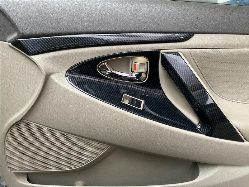 Carbon Fiber Inner Door Panel Cover Strip Trim for Toyota for Camry 6th 2007-2011