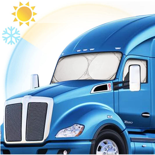 Extra Large Semi-Truck Windshield Side Window Sunshade Foldable UV Block Cover