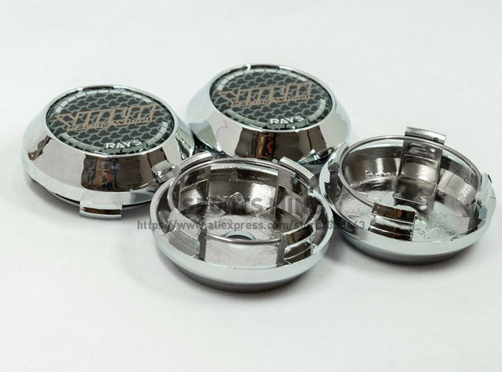4x64mm for Volkswagen Racing Chrome Decal Badge Wheel Center Hub Cover Rim Cover TE37