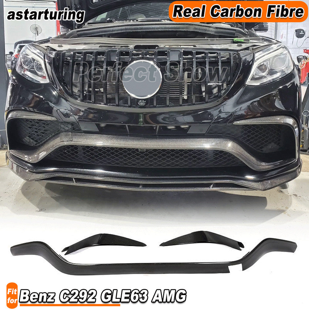 for Mercedes-Benz C292 GLE63 Real Carbon Front Bumper Air Vent Trim Covers