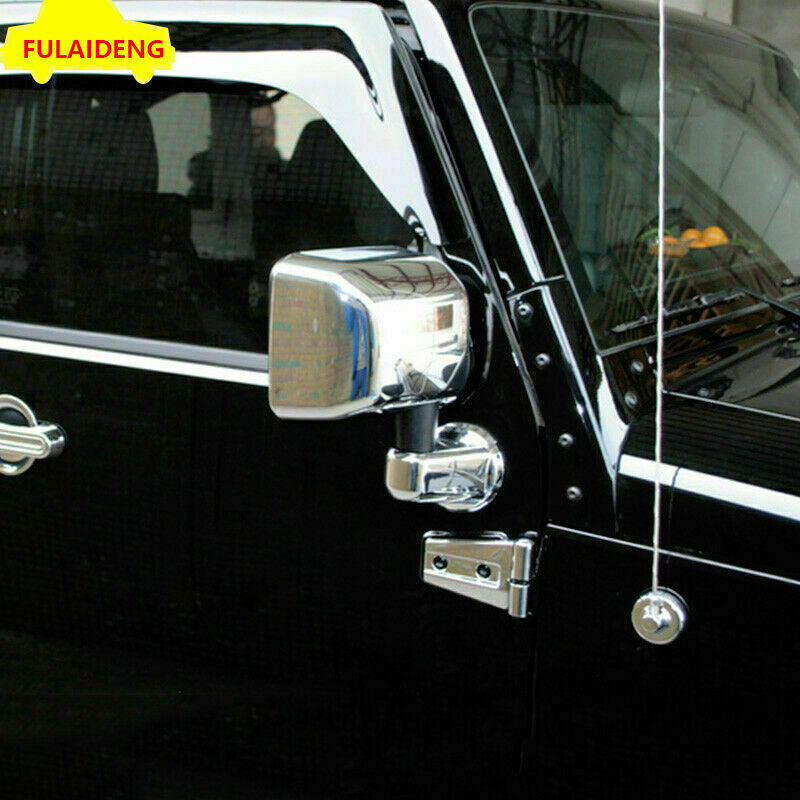 for Jeep for Wrangler JK 2007-2017 Chrome Side Door Rearview Mirror Cover Moulding