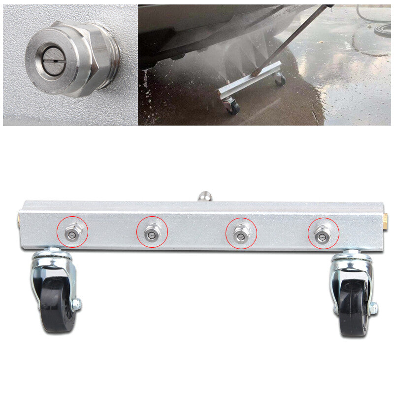 High-pressure chassis washing machine with 4 spray nozzles and water gun for cleaning (1 piece)