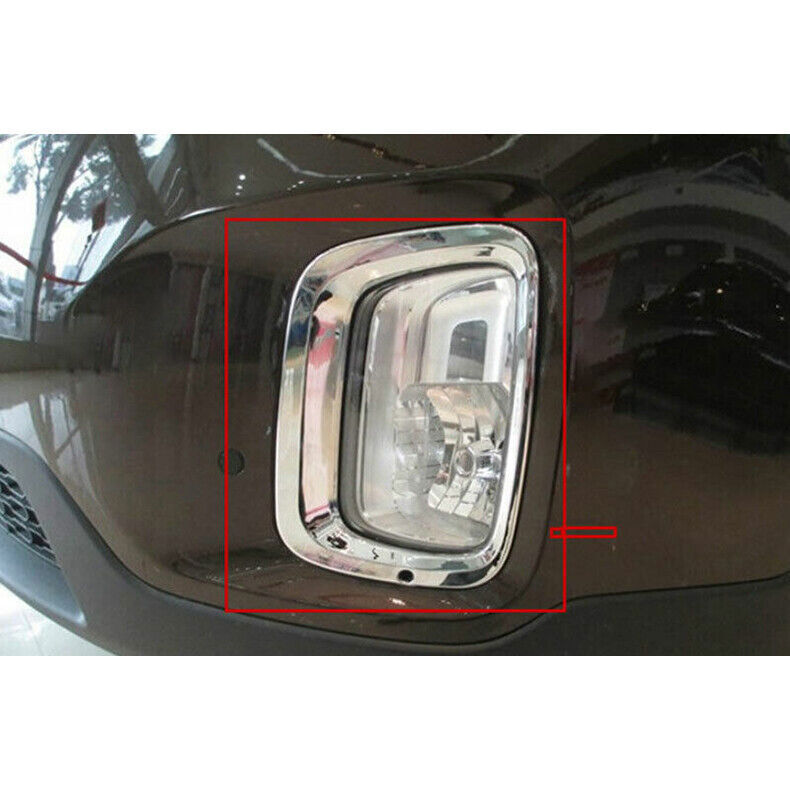 for Kia Sorento 2014-2015 Chrome Style Front Bumper Fog Light Lamp Cover Trims