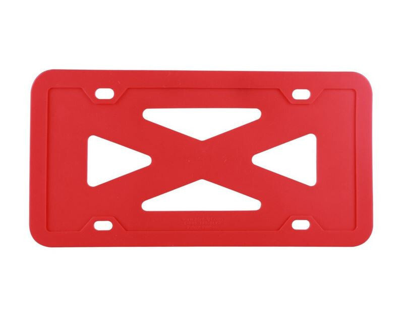 1 piece of red silicone car license plate frame cover for trunk, suitable for Jeeps.