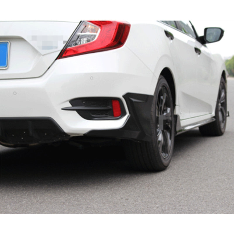 for Honda for Civic Sedan 2016-2021 Gloss Black Rear Bumper Splitter Lip Protector