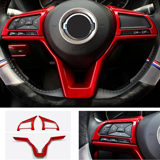 ABS bright red steering wheel trim frame suitable for NISSAN KICKS 2021 - 2024