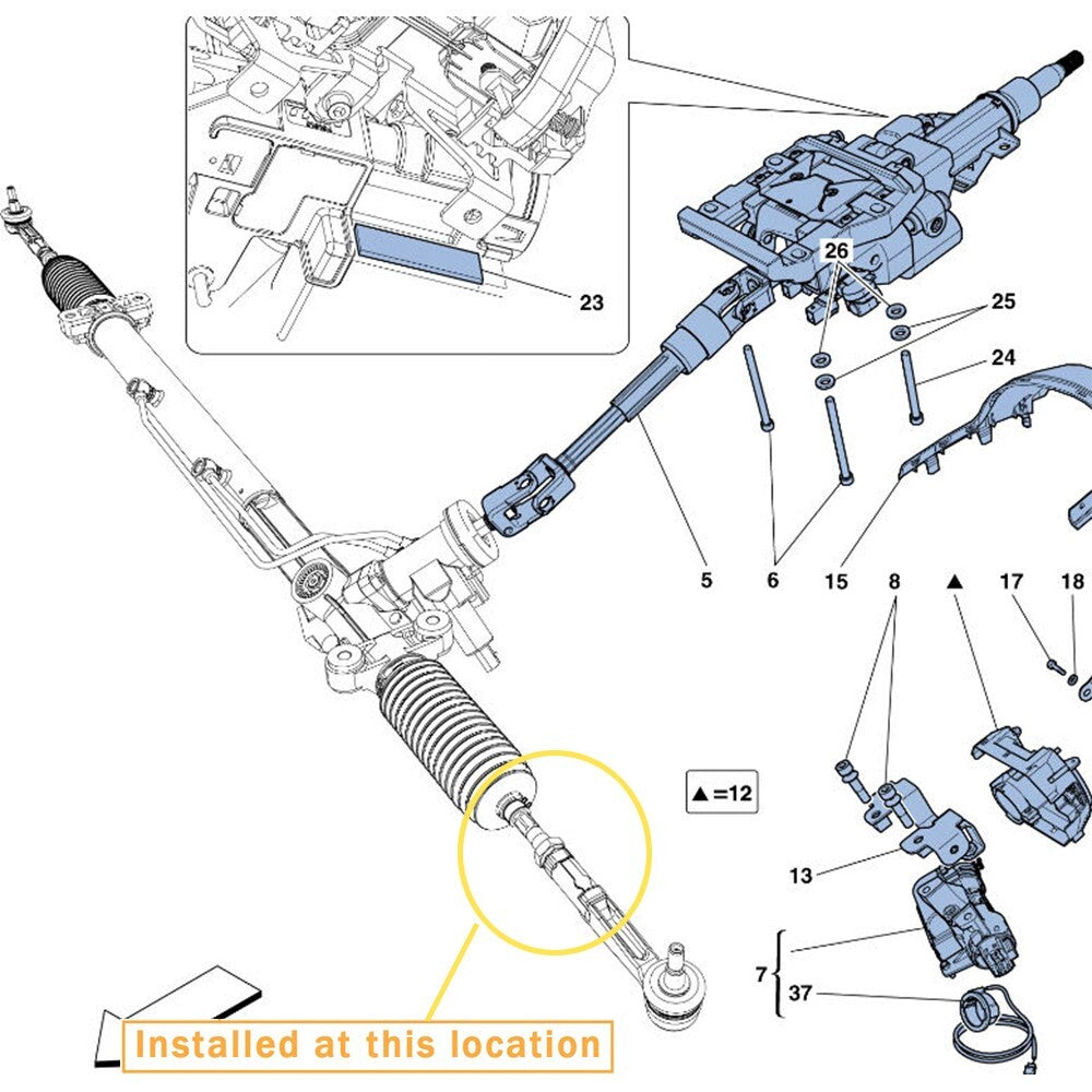 Equipment Manufacturer  for Ferrari California T/California Inner Strap Ball Joint: 259957 264539