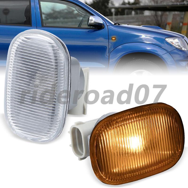 Side Marker Signal Lights Transparent Halogen Bulbs for Toyota Hilux Vigo 05-12