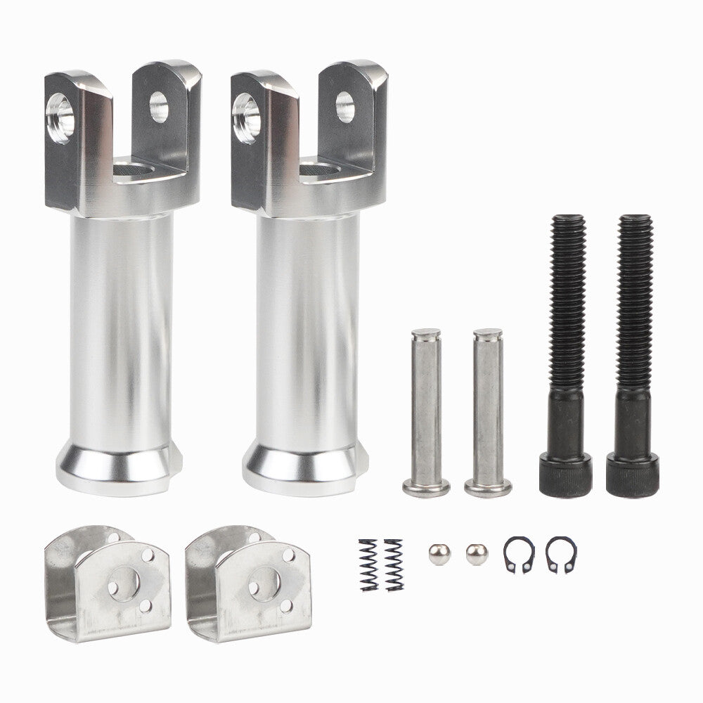 Silver left and right passenger Footpeg support for Harley Davidson Softail 2018-23