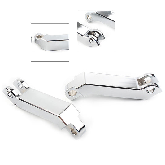 for Harley Sportster Softail Road King Silver Cut Male Mount Foot Peg Extensions