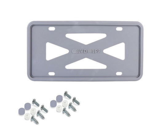 1 piece of car license plate frame cover cap, trunk gray silicone, suitable for Chevrolet