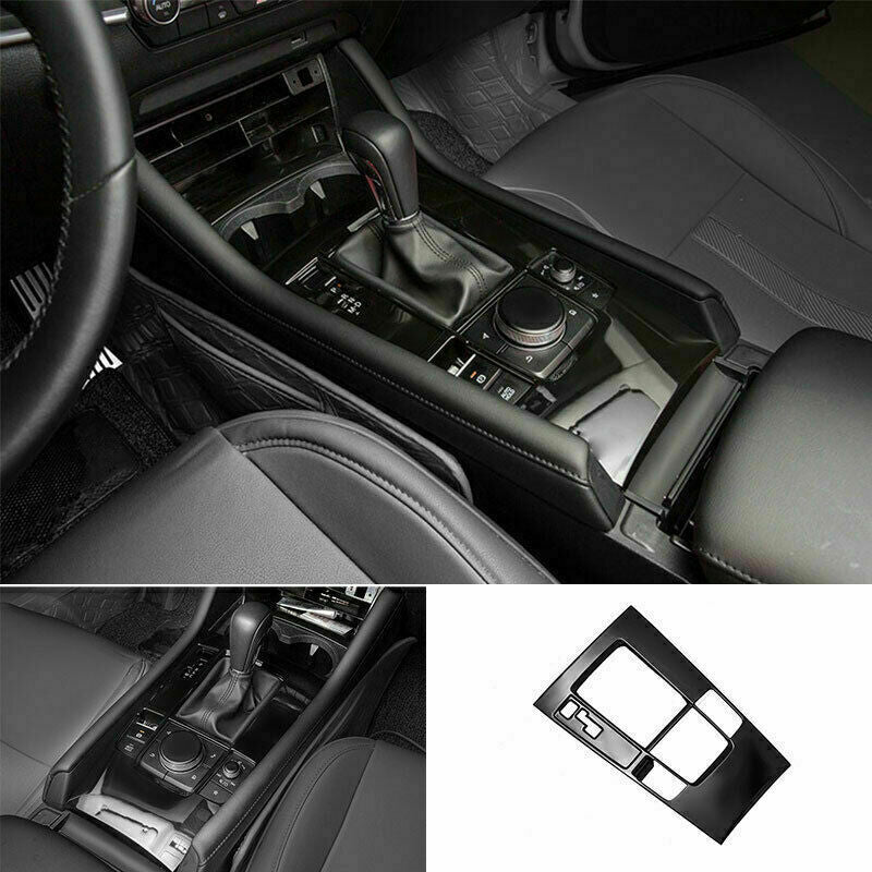 for Mazda 3 Axela 19-2022 Car Glossy black Inner Gear Shift Box Panel Cover Trim