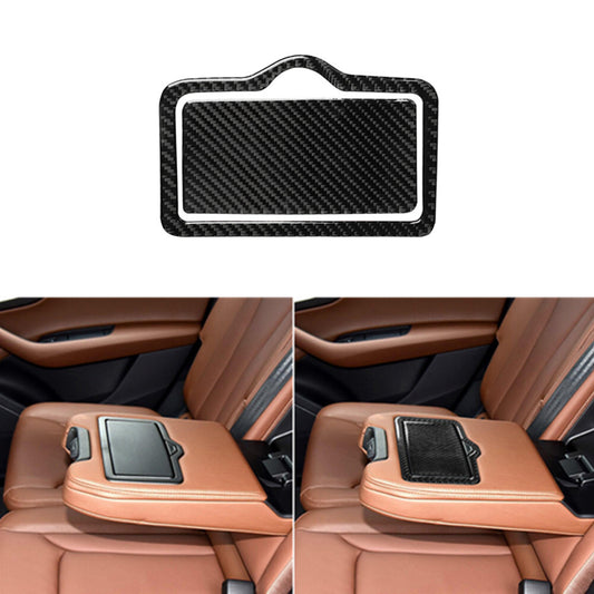 Rear Drain Cup Panel Trim Interior Carbon Fiber Sticker for Audi Q7 2016-2019