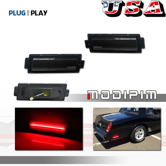 Smoked red LED rear marker lights applicable to 1981-1988 for Chevrolet Monte Carlo SS