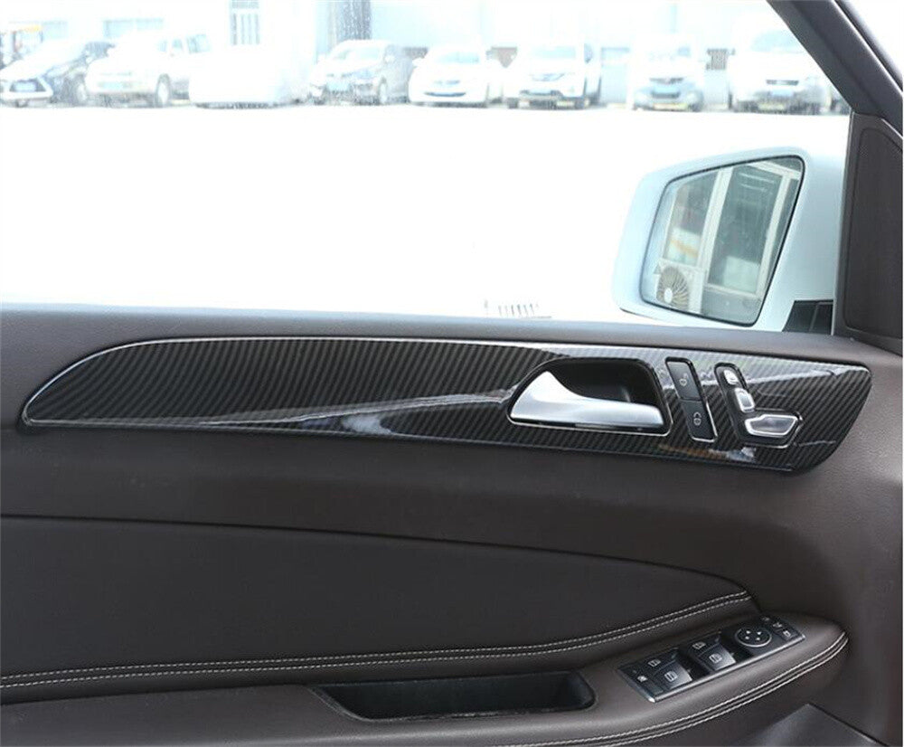 4¡ÁCarbon Fiber ABS Interior Door Panel Cover for Benz GL GLE GLS ML W166 2013-19