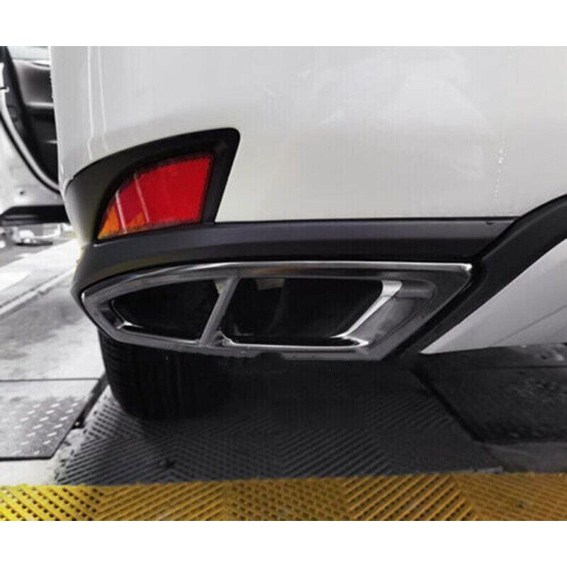 for Lexus RX350 2020-2022 Black Steel Exhaust Muffler Tail Tip Pipe frame Trims
