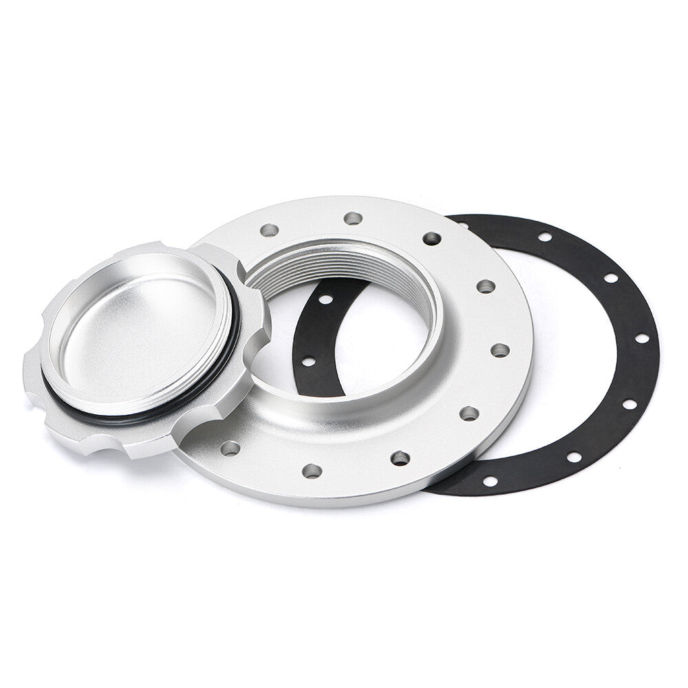 CNC Aluminum Billet Fuel Surge Tank Fuel Cell Cap Flush Mount 12 Bolt 3inch SL