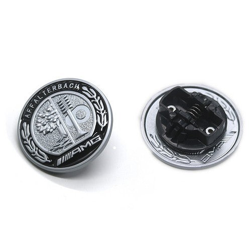 3D NEW AMG Front Hood Emblem Affalterbach Black Apple Badge 57mm 0008171701