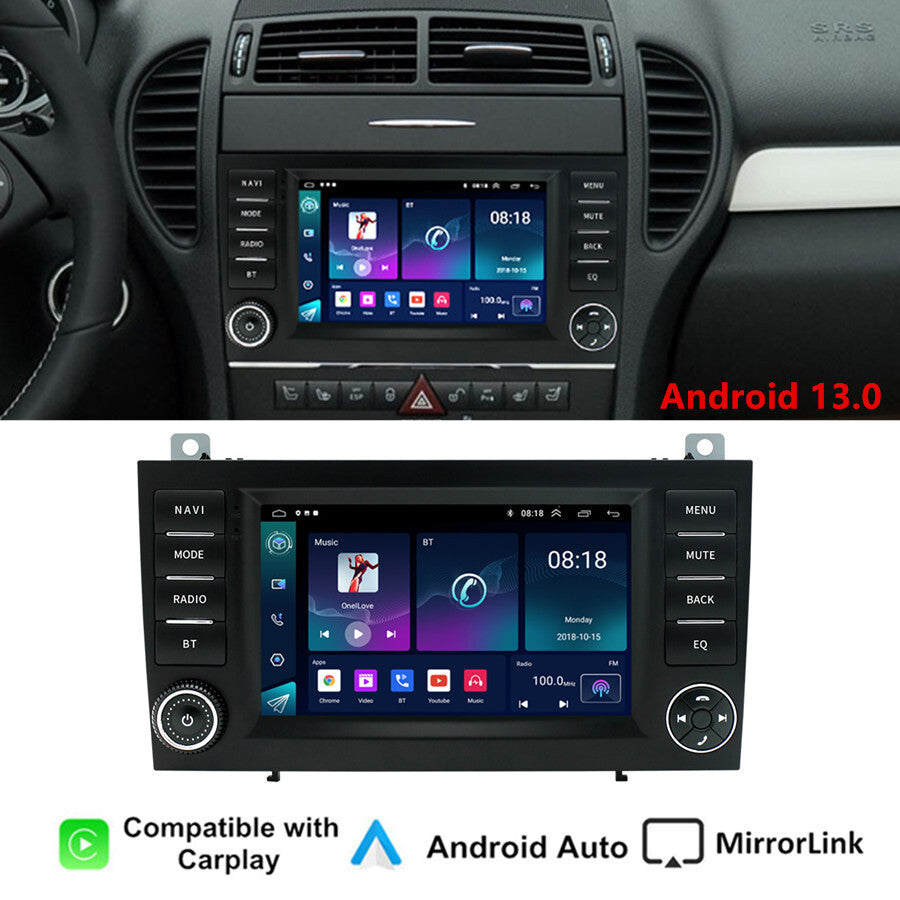 7 Stereo Radio for Mercedes SLK200 SLK250 SLK300 SLK350 SLK55 R171 with Carplay