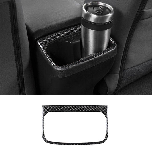 Carbon Fiber Rear Central Cup Holder Cover Trim for Toyota Tacoma 2016-2021