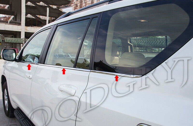 6p for Toyota Prado 2010-2021 Chrome S.Steel Bottom Window Frame Sill Trim Cover