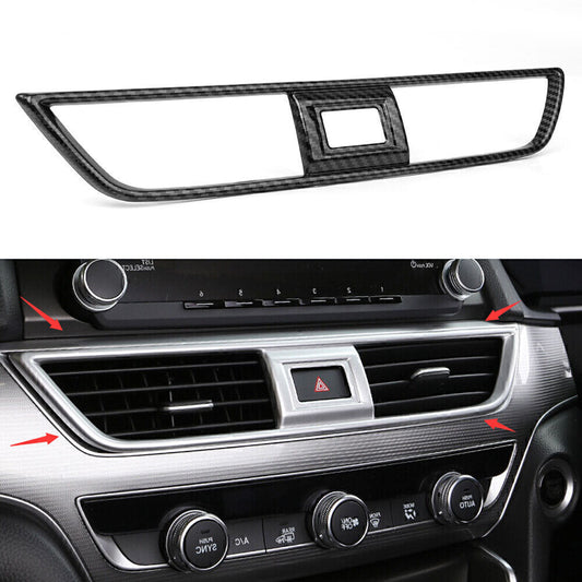Car Center Dashboard Air Vent Outlet Trim Carbon Fiber Fit for Honda Accord 2018