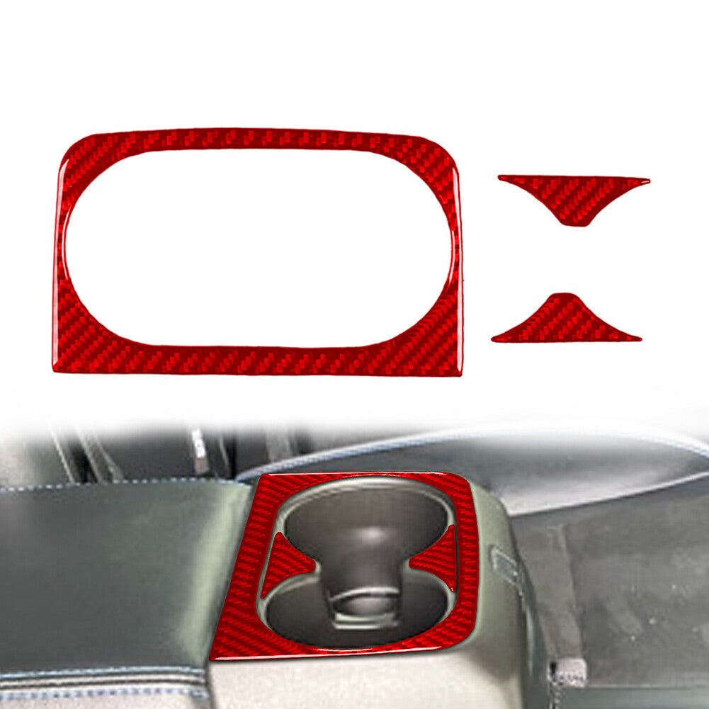 Carbon Fiber Rear Water Cup Holder Cover Trim for Ford Ranger Sport 2015-22 2022