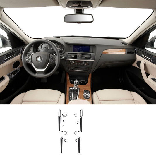 17X Carbon Fiber Set Of Door Cover Trim for BMW X3 F25 X4 F26 2011-2017 Type A