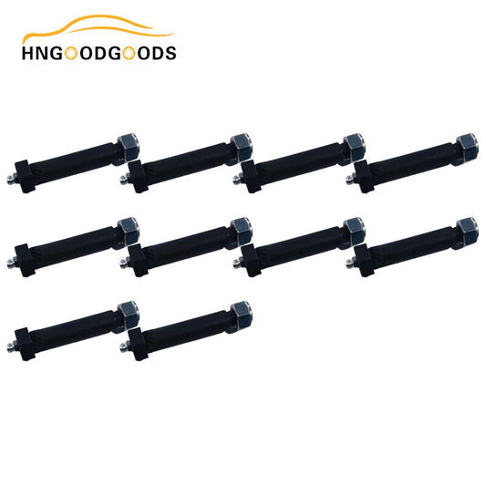 10-pack 9/16 x 3 inch trailer axle spring shackles with lubricated spring bolts and lock nuts