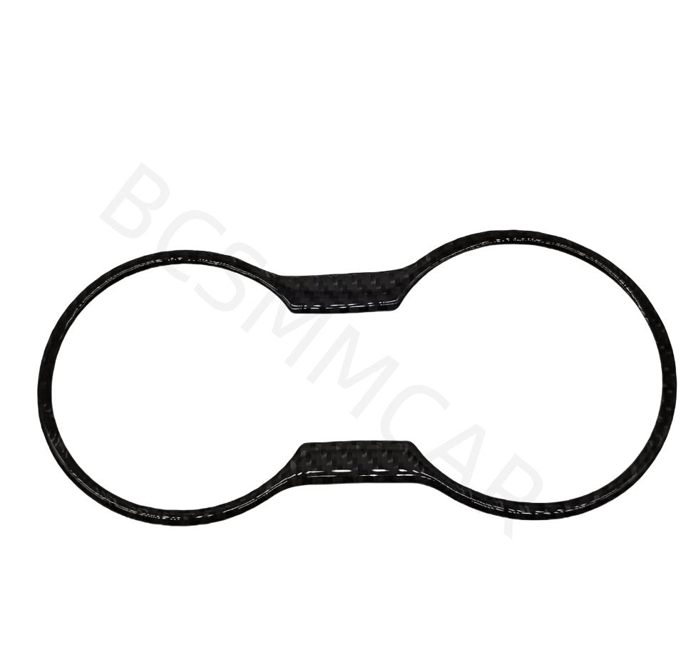 Real Carbon Fiber Cup Holder Cover Interior Trim Fit for Ford for Mustang 2015-2023