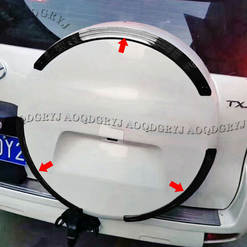 Piano black Trunk Spare Tire Moulding Trim for TOYOTA PRADO FJ/LC150 2010-2021