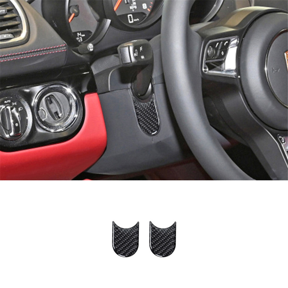Carbon fiber car light switch trim for Porsche 718 2016-2022