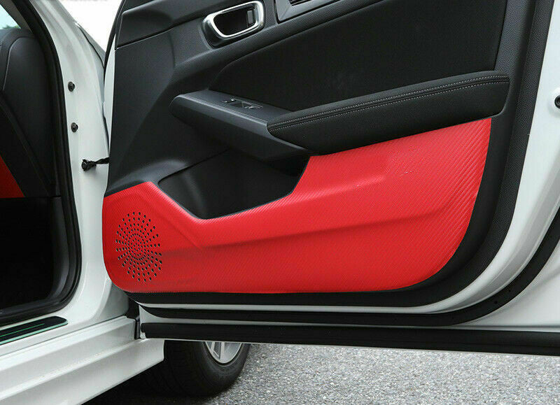 for Honda for Civic 2022-2023 Rrd Carbon Fiber Inner Door Anti-Kick Panel Stickers