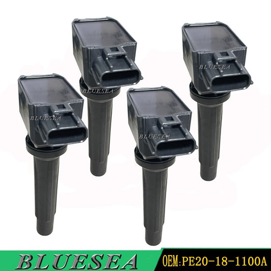 Set of 4 Ignition Coils PE20-18-100A For 12-18 for Mazda 3 CX-3 CX-5 CX-9 2.0L 2.5L