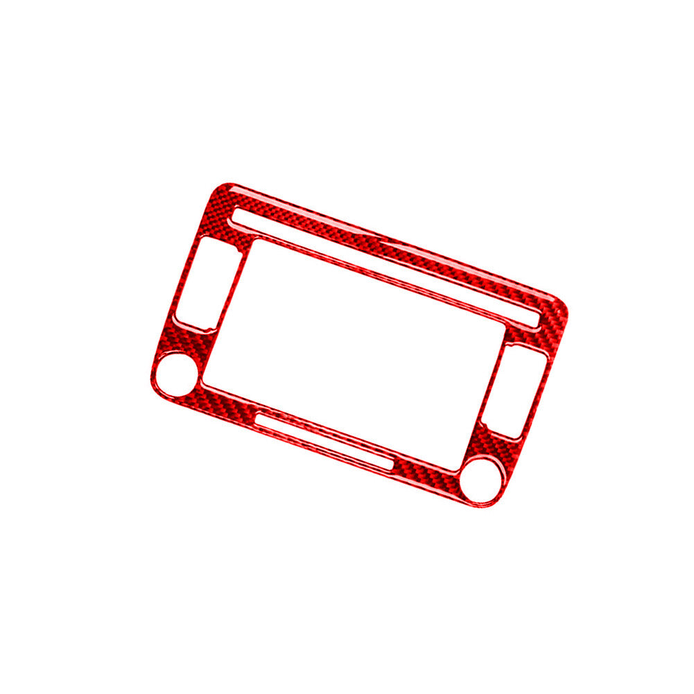 Red Carbon Fiber Radio With Navigation Panel for Volkswagen for Jetta Sedan 2011-14