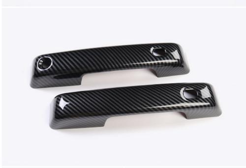 Carbon fiber style side door handle cover trim for Ford F-150 (2021-2022)