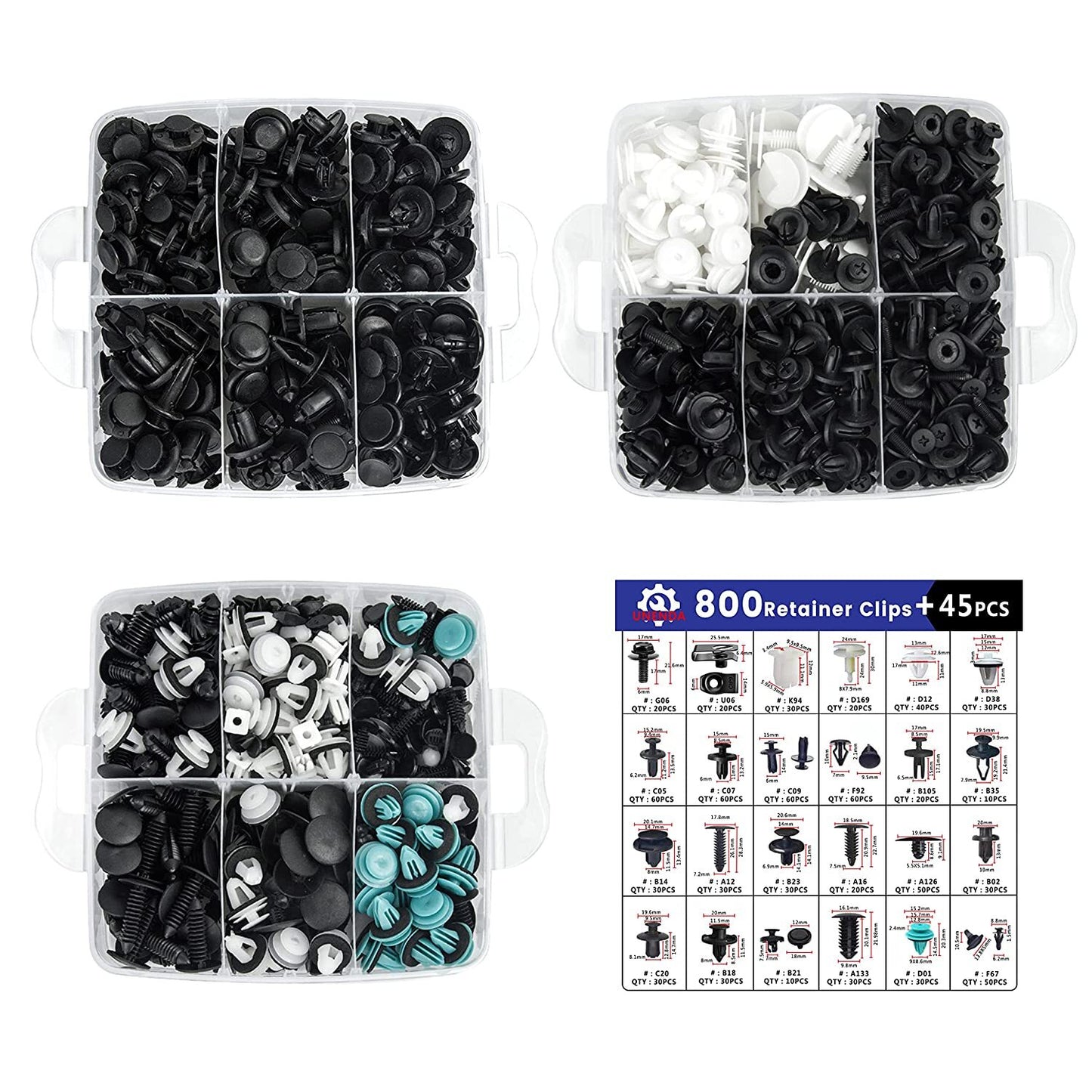 1000-piece pack of car door clips suitable for Ford , GM, for Toyota , for Honda