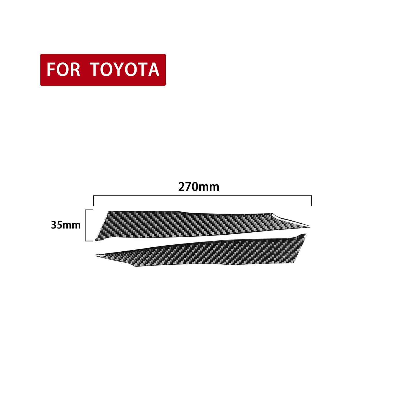 Carbon Fiber Rearview Mirror Cover Trim Strip for Toyota 86 for Subaru BRZ 2016-2020