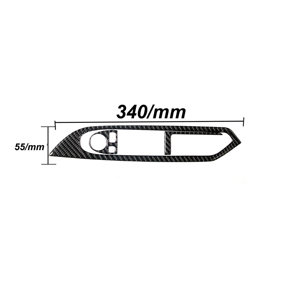3Pcs Carbon Fiber Driver Window Switch Panel Cover Trim for BMW 6 Series F12 F13