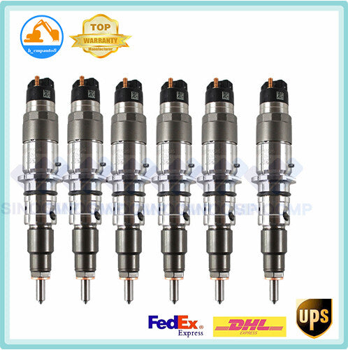 6PCS Fuel Injector 6754-11-3011/-3010 for Hyundai 0445120231 0445120059 Komatsu