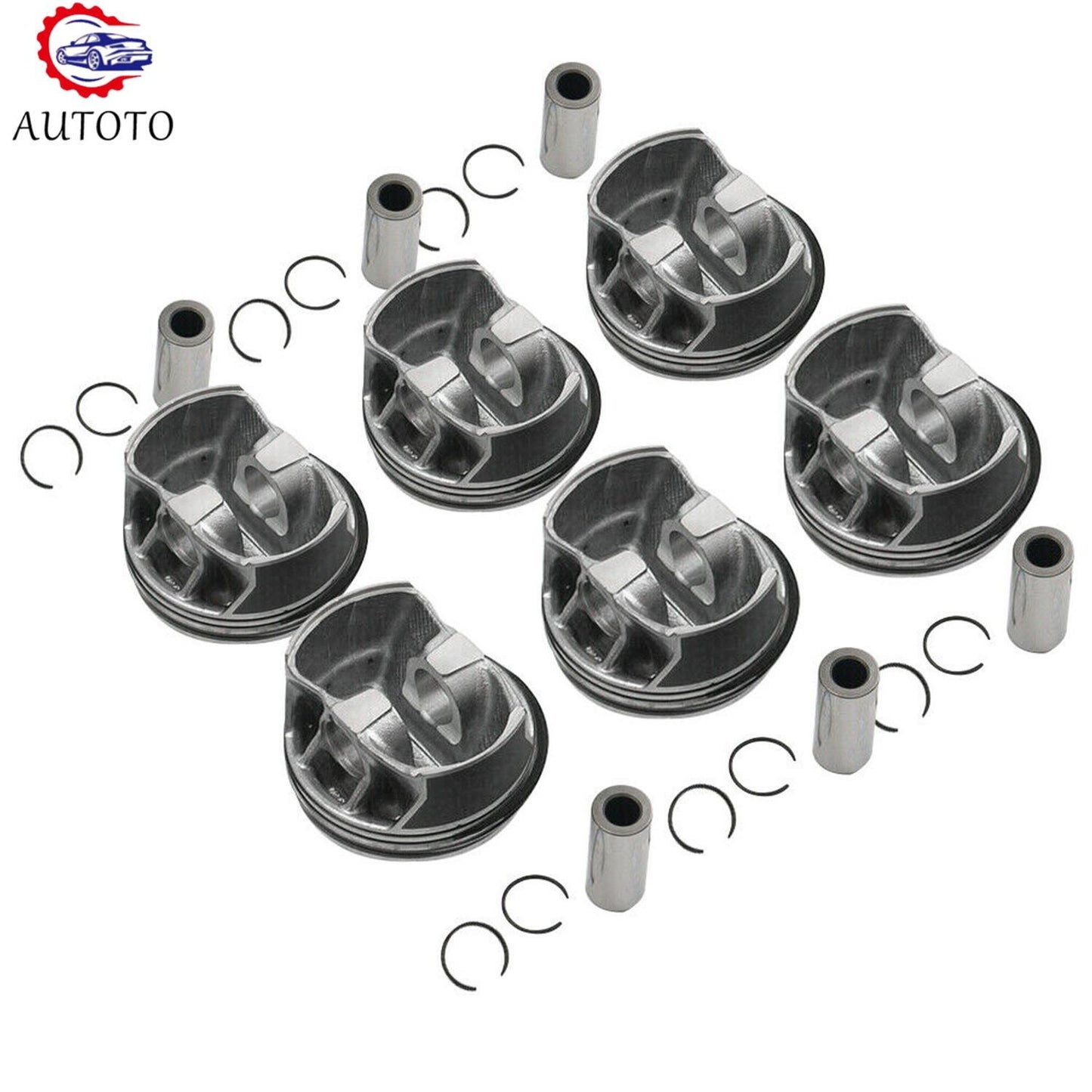 6PCS Engine Pistons Rings ¦µ88mm Fit for Mercedes-Benz W212 W205 X166 E400 M276 3.0T
