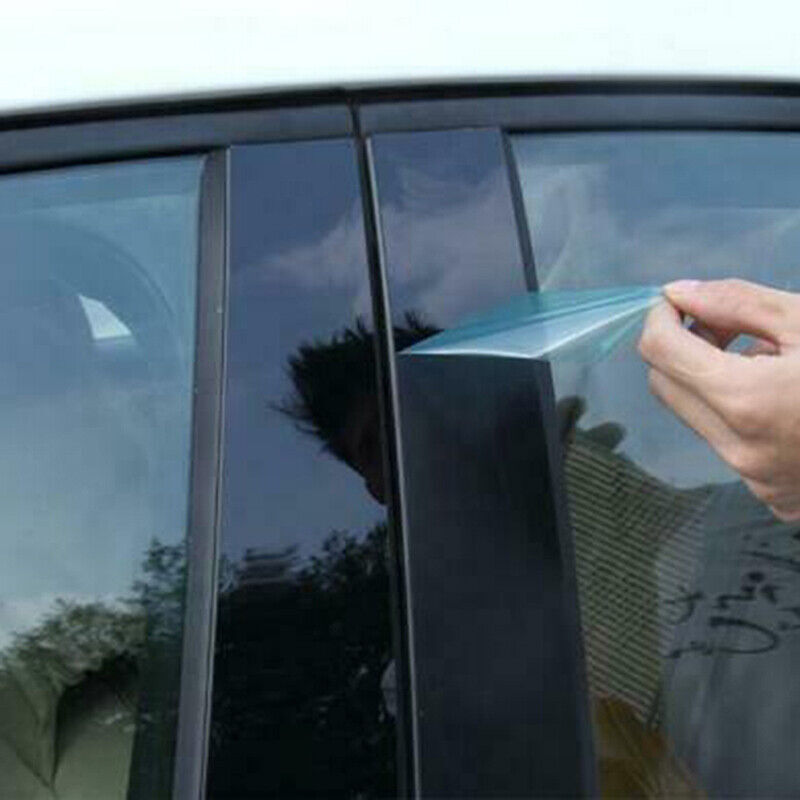 Black pillar posts set door trim piano window cover PC for HONDA CR-V 2017-2022