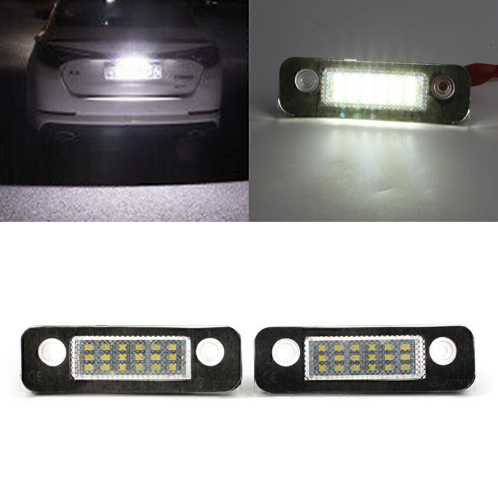 2x Fit for Ford Fiesta Fusion MK2 Modeo 18-LED Number License Plate Light Bulb