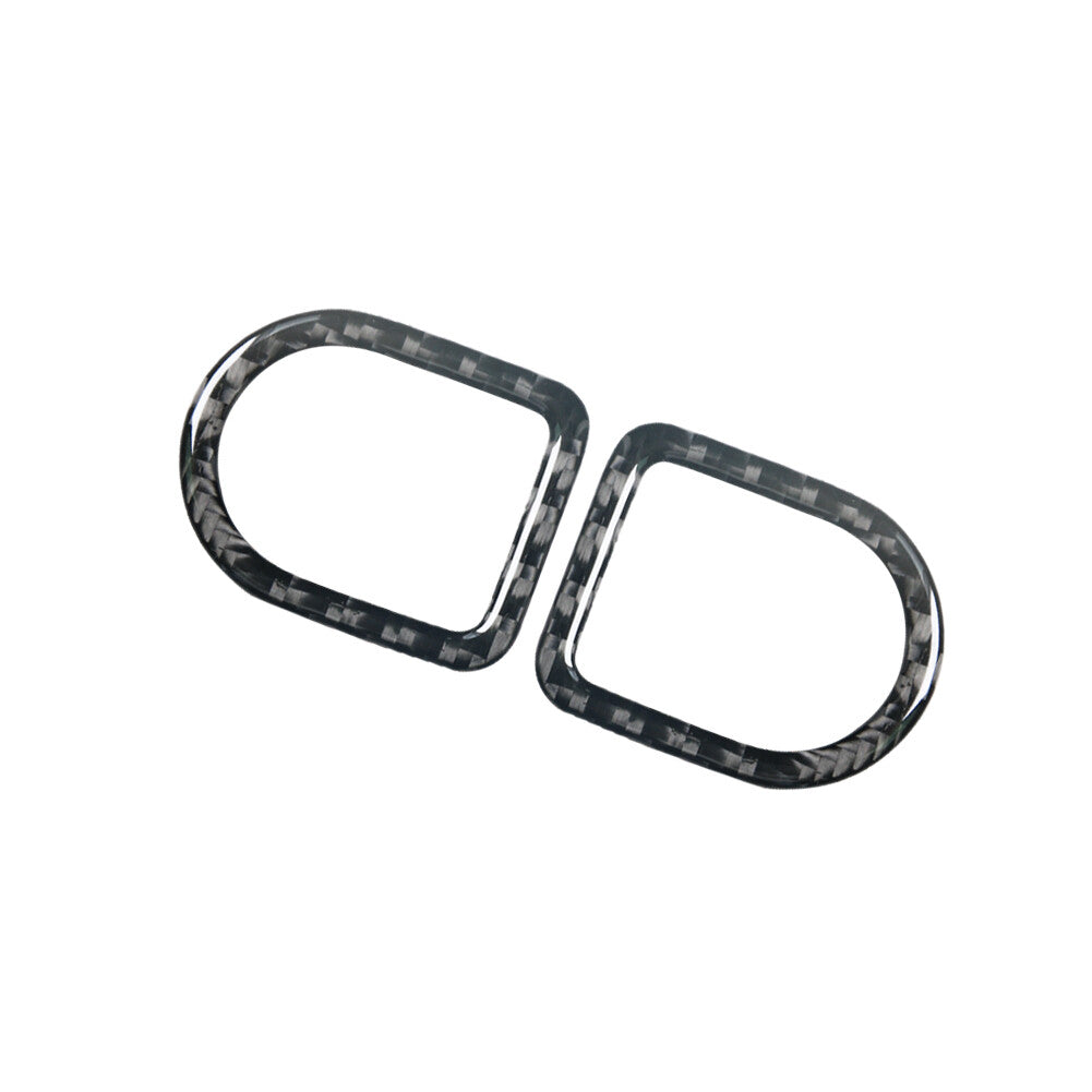 2Pcs Carbon Fiber Door Locker Decorative Cover Trim for Ford for Mustang 2005-2009