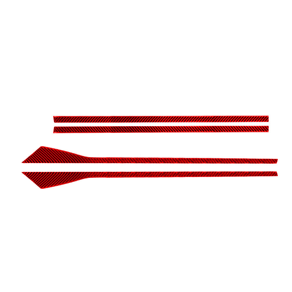 4x red carbon fiber door trim strip trim for Porsche Taycan 2019-2022