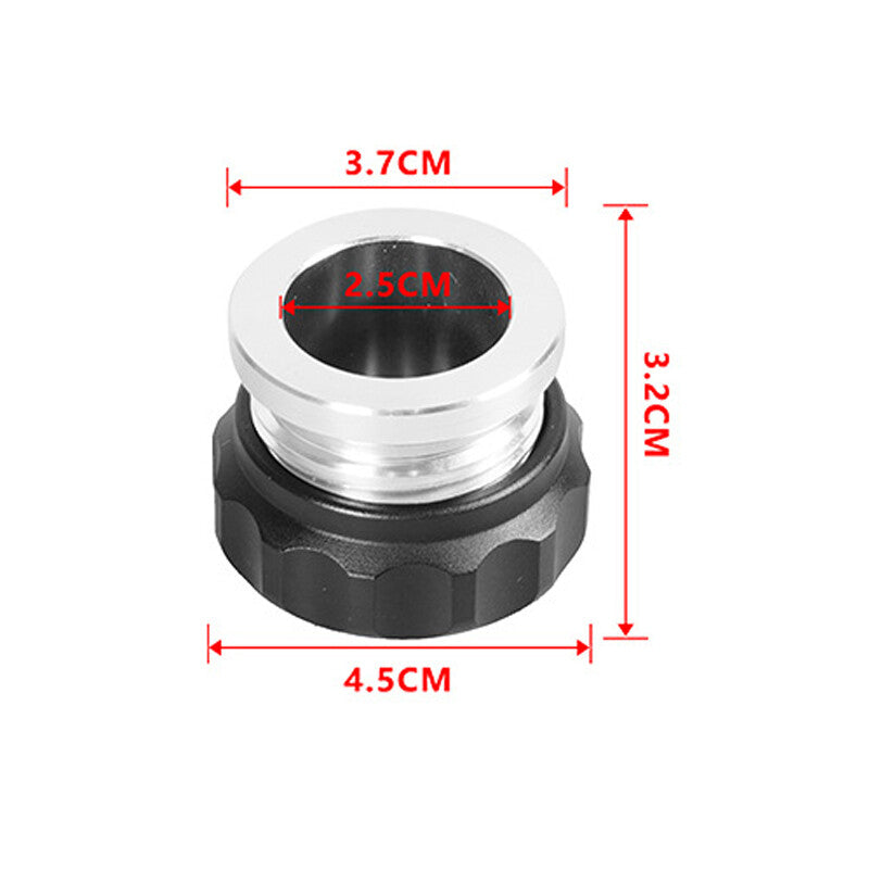 1-inch/1-inch welded blank filler neck cover oil fuel water tank black aluminum alloy